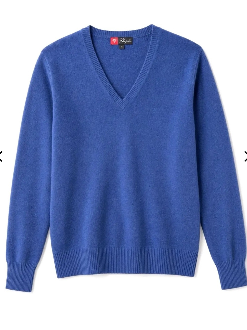 Shephe Womens Small 100% Cashmere V-Neck Sweater Purple Long Sleeve Pullover